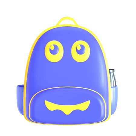 3 D Backpack Icon For Education Design 3D Icon