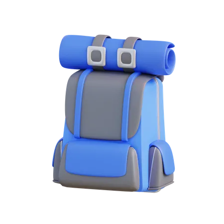 3 D Illustration Of Camping Backpack 3D Icon