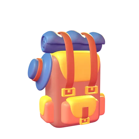 Designed For Adventurers This Backpack Offers Durability Comfort And Ample Storage For All Your Mountain Trekking Essentials 3D Icon