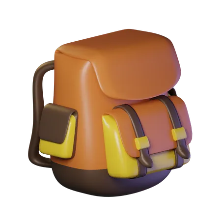 Backpack On Transparent Background 3 D Illustration High Resolution 3D Icon