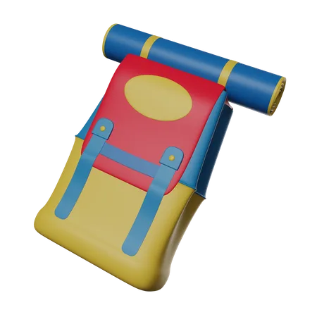 3 D Backpacker Illustration 3D Icon