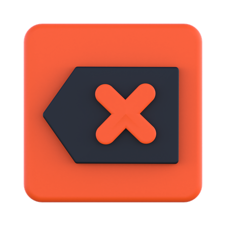 Backspace  3D Icon