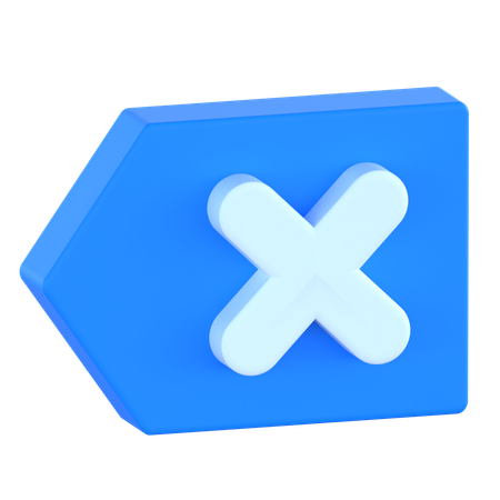 Backspace  3D Icon