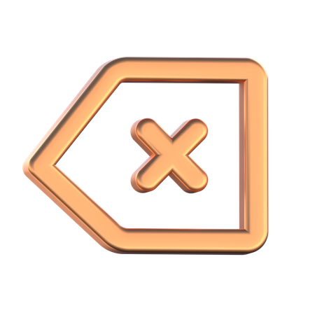 Backspace  3D Icon
