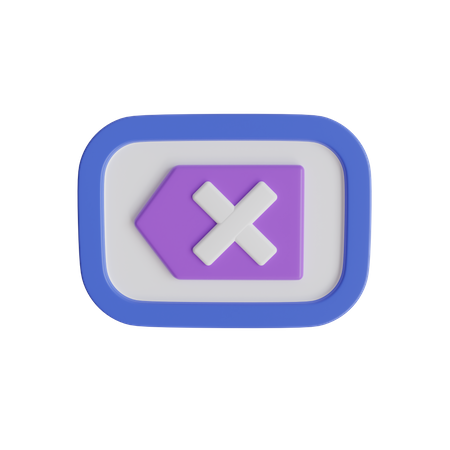 Backspace  3D Icon