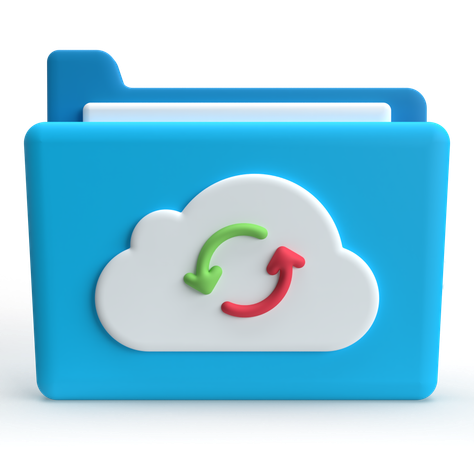 Backup Data  3D Icon