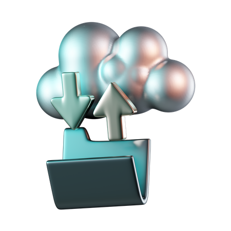 Backup Data Cloud 3D Icon