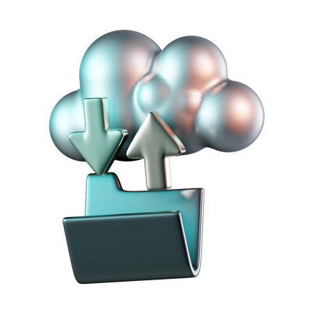 Backup Data Cloud  3D Icon