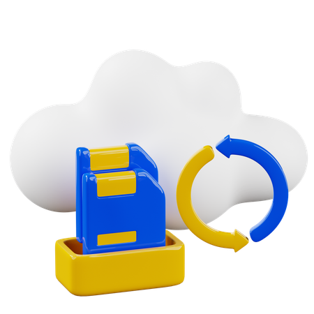 Backup-Daten-Cloud  3D Icon