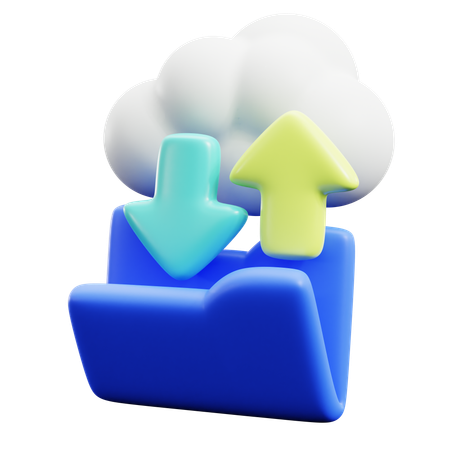 Fazer backup de dados na nuvem  3D Icon