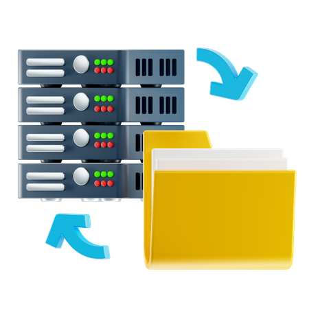 Backup do servidor  3D Icon