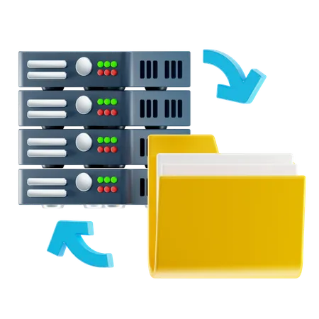 Backup do servidor  3D Icon