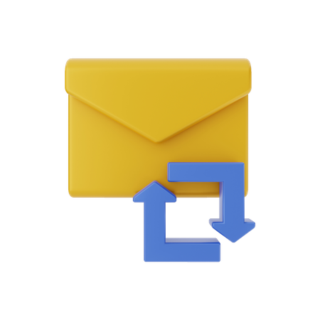 Backup Mail  3D Illustration