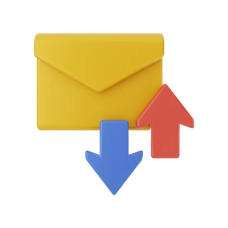 Backup Mail  3D Illustration
