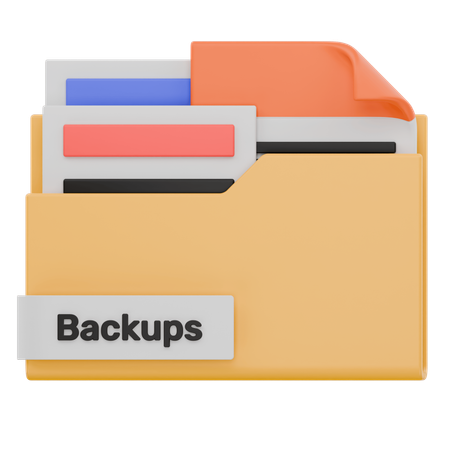 Backups Folder  3D Icon