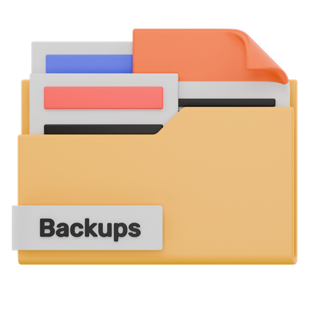 Pasta de backups  3D Icon