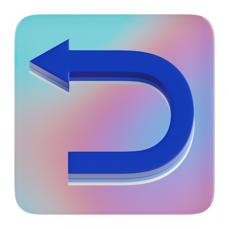 後ろ向き  3D Icon