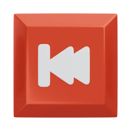 Backward Keyboard Key  3D Icon