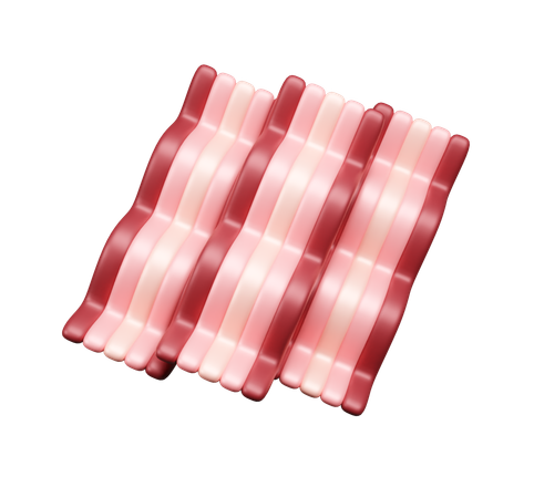 Bacon Strips  3D Icon