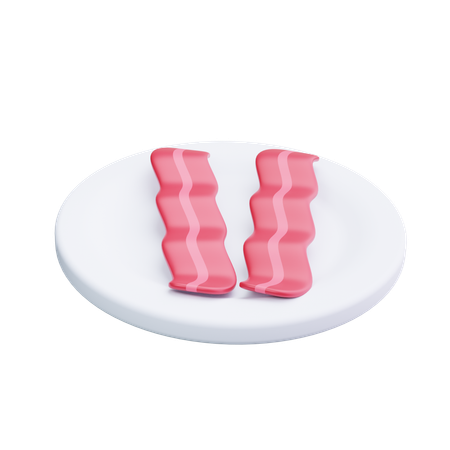 Bacon Strips  3D Icon