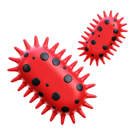Bacteria 3 D Render Icon Illustration 3D Icon