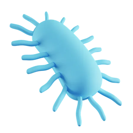 3 D Illustration Of Blue Bacteria 3D Icon