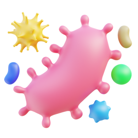 Bacteria  3D Icon