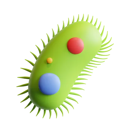 Bacteria Icon With 3 D Style 3D Illustration