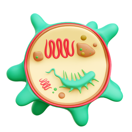 박테리아  3D Icon