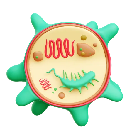 박테리아  3D Icon