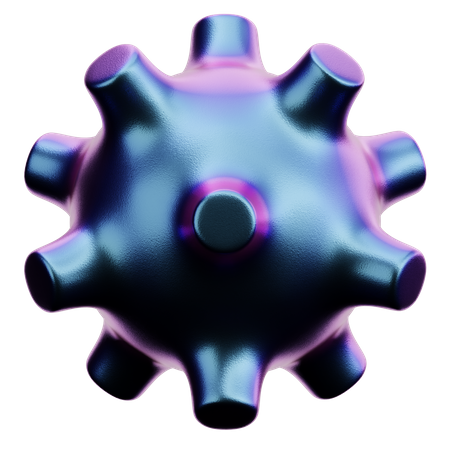 Bacteria Abstract Shape  3D Icon