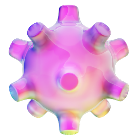 Bacteria Abstract Shape  3D Icon