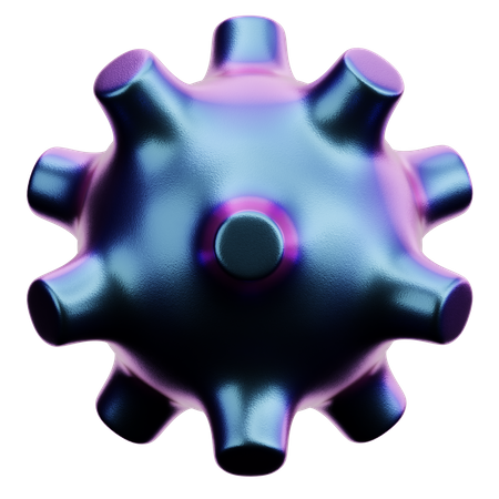 Bacteria Abstract Shape 3D Icon