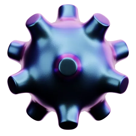 Bacteria Abstract Shape  3D Icon