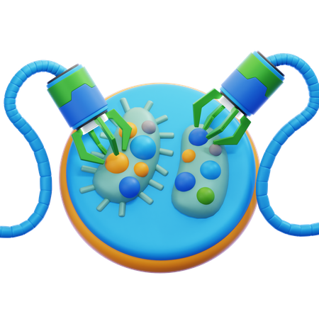 Bacteria Research  3D Icon