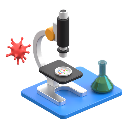 Bacteria Research  3D Icon