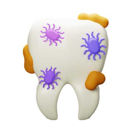 Bacteria Tooth  3D Icon