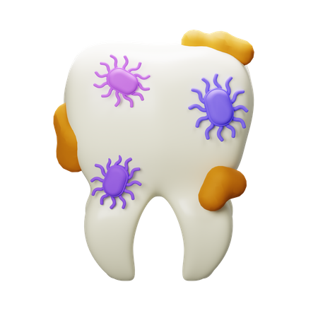 Bacteria Tooth  3D Icon