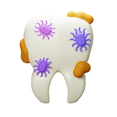 Bacteria Tooth  3D Icon