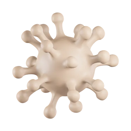 Bacteria Virus 3D Icon