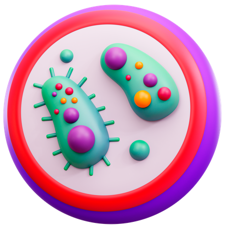 Bactérias  3D Icon