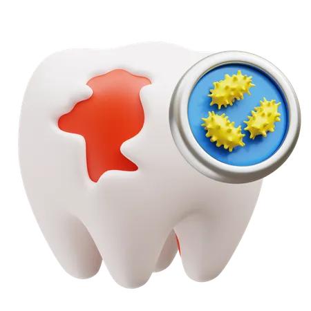 Bacterias dentales  3D Icon