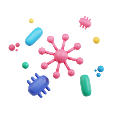Bactéries  3D Icon