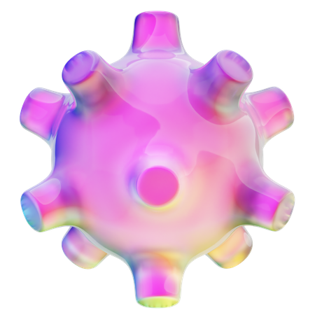 Forme abstraite de bactéries  3D Icon