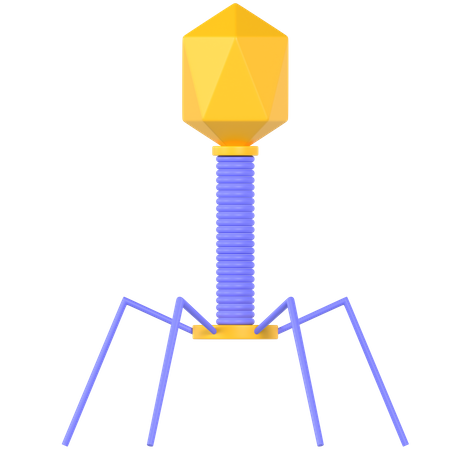 Bacteriófago  3D Icon