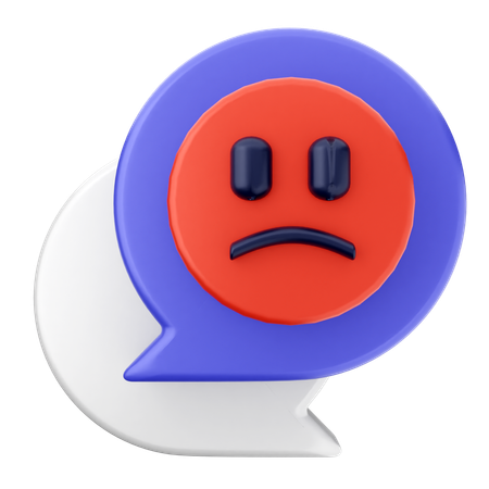 Bad emoji rating riview  3D Icon