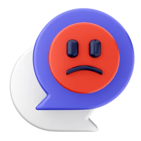 Bad emoji rating riview  3D Icon