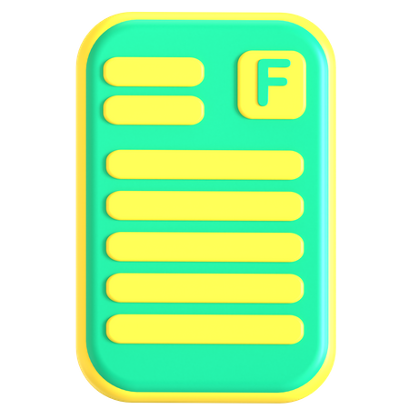 Bad Exam  3D Icon