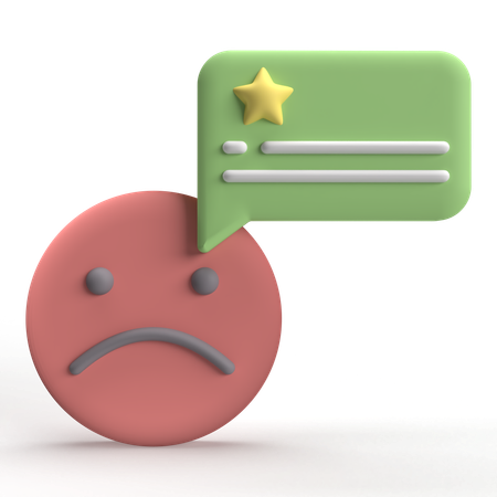 Bad Feedback  3D Icon