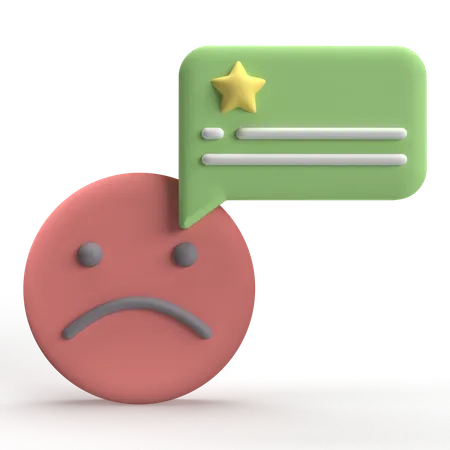 Bad Feedback  3D Icon